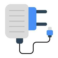 A unique design icon of mobile charger vector