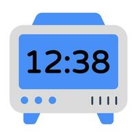 Editable design icon of digital clock vector