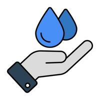 Trendy design icon of water drops vector