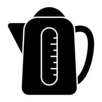 An editable design icon of electric kettle vector