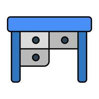 prima descargar icono de cajón mesa vector