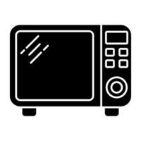 editable diseño icono de microondas horno vector
