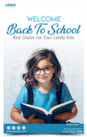 Back to school instagram and facebook story template psd