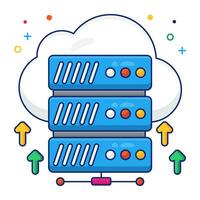 icono de diseño editable de la transferencia de datos en la nube vector