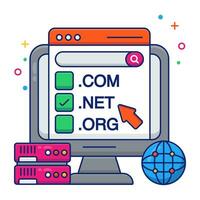 An icon design of web domains vector