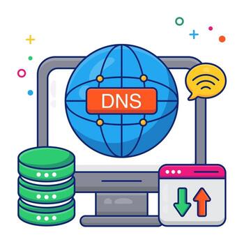 An icon design of web domains vector