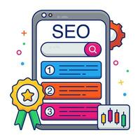 un único diseño icono de seo clasificación vector