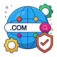 An icon design of web domain vector