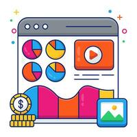 Modern design icon of web statistics vector