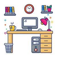 A beautiful design icon of workspace vector