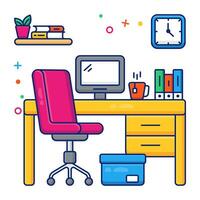 A beautiful design icon of workspace vector