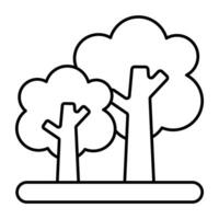 icono de diseño moderno de árbol vector