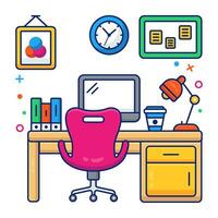 A beautiful design icon of workspace vector