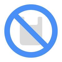 An icon design of no plastic bag vector