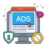 An icon design of web ad vector