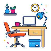 A beautiful design icon of workspace vector