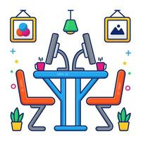 A beautiful design icon of workspace vector