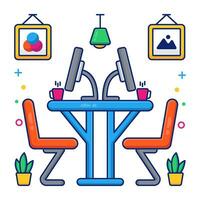 A beautiful design icon of workspace vector