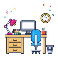 A beautiful design icon of workspace vector