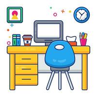 A beautiful design icon of workspace vector