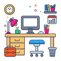 A beautiful design icon of workspace vector