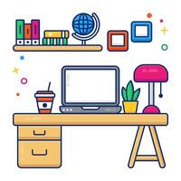 A beautiful design icon of workspace vector