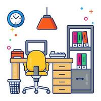 A beautiful design icon of workspace vector