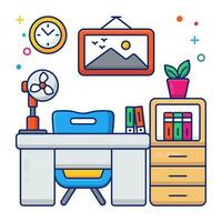 A beautiful design icon of workspace vector