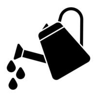 An icon design of watering can vector