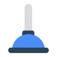 Editable design icon of plunger vector