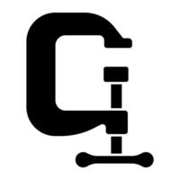 A unique design icon of c clamp vector