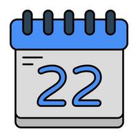 Conceptual flat design icon of calendar vector