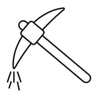 An icon design of axe vector