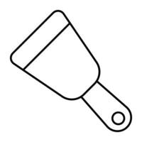 Vector design of trowel, linear icon