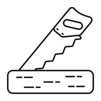 A woodcutting tool icon, vector design of saw