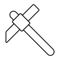 An icon design of axe vector