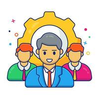 An icon design of team management vector