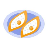 A mouth watering icon vector khachapuri