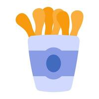 diseño vectorial de paquete de papas fritas vector