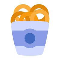 A unique design icon of onion rings vector