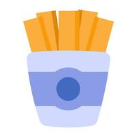 Vector design of fries packet