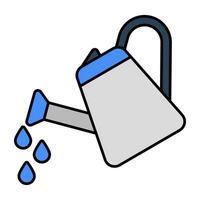 An icon design of watering can vector