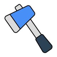 An icon design of axe vector