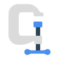 A unique design icon of c clamp vector