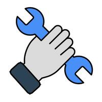 Creative design icon of repair tools vector
