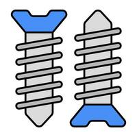 icono de diseño único de tornillo vector