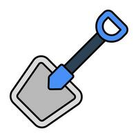 Vector design of trowel, linear icon