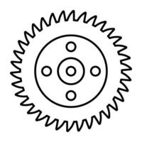 Editable design icon of circular saw vector