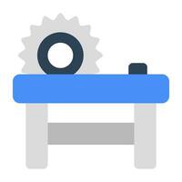 Editable design icon of miter saw vector