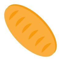 Trendy design icon of baguette vector